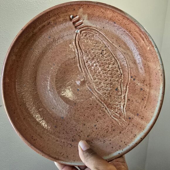 Robert Bob Hasselle Art Pottery Studio Stonware Plate 10" Vintage - Picture 5 of 9